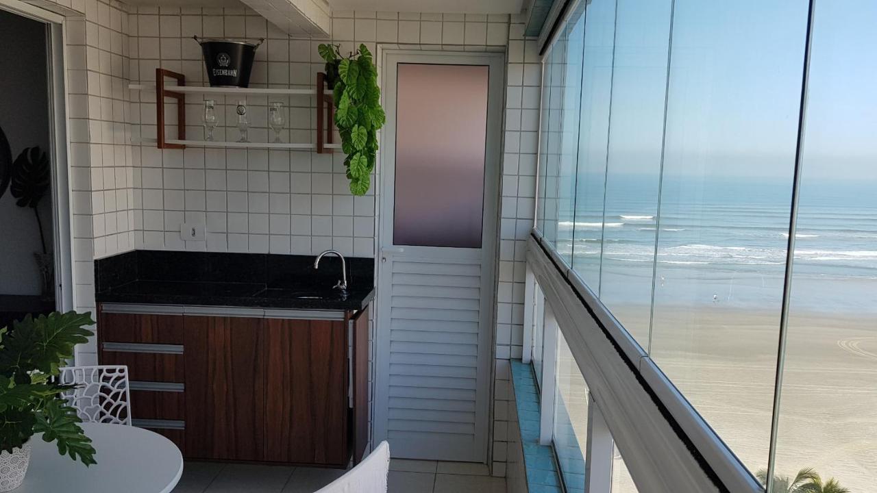 Apto Pe Na Areia Ar Condicionado Internet Estacionamento Portaria 24H Apartment Praia Grande  Luaran gambar